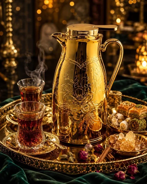 فلاسک دولیتر فیلتردار طلایی